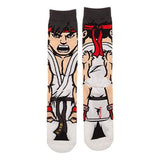 Street Fighter Ryu Character Collection One Pair Of Crew Socks - Radar Toys