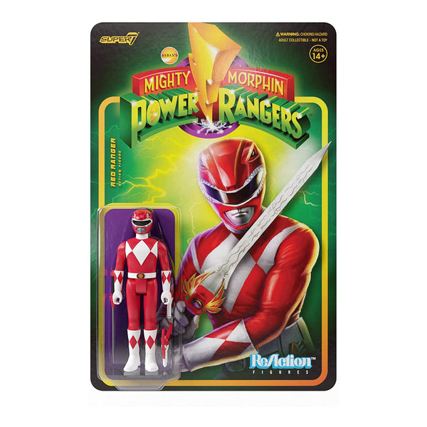 Super7 Power Rangers Red Ranger Reaction Figure | Radar Toys