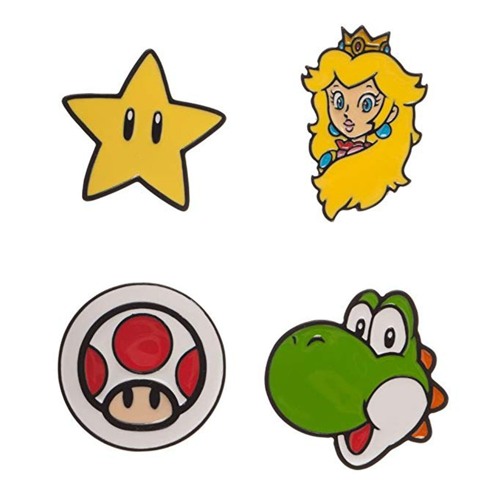 Super Mario 4 Label Pin Set