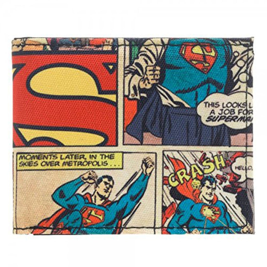 Superman Comic Print Sublimated Bi-Fold Wallet