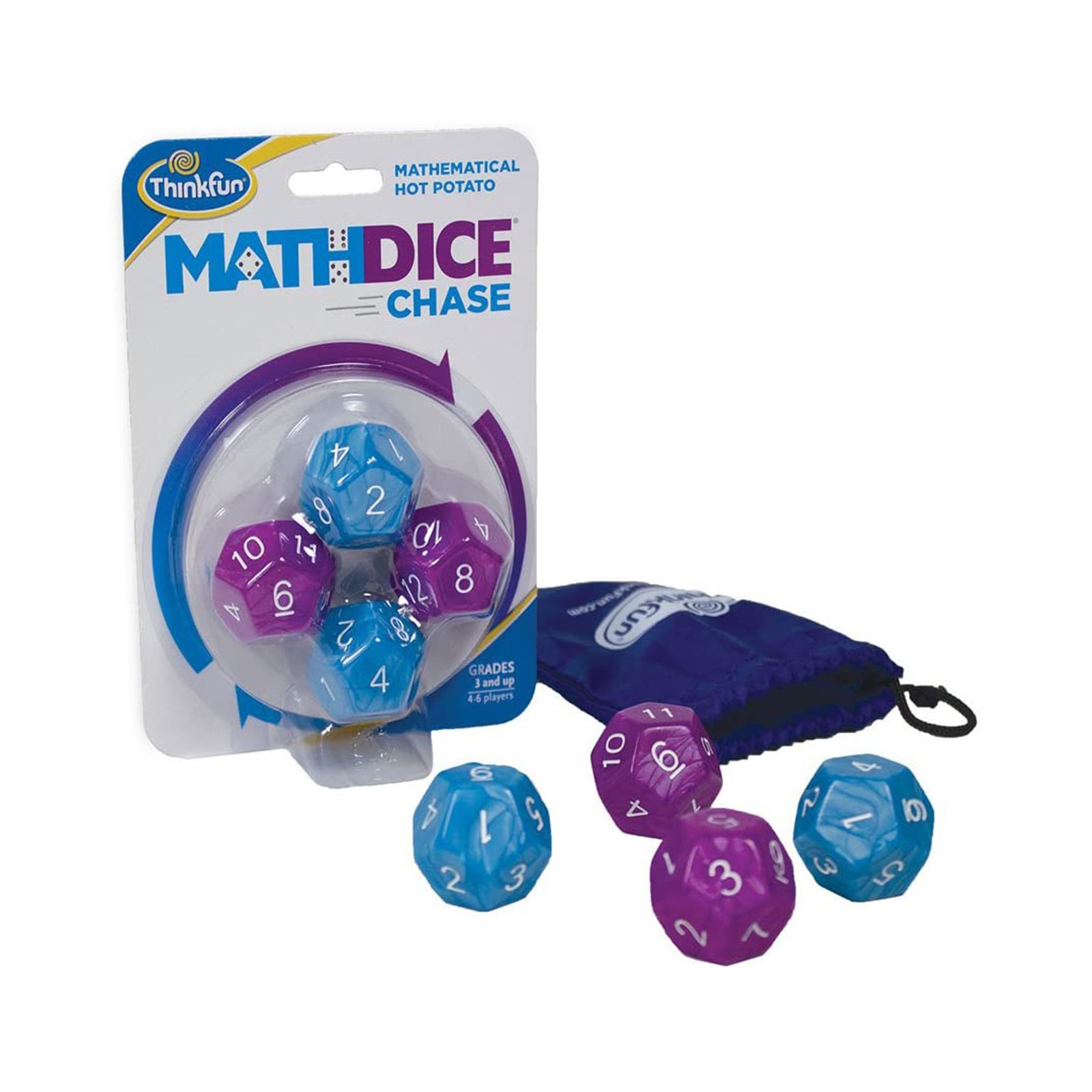 Math Dice Set ThinkFun Math Dice Chase 4 Dice Set | Radar Toys