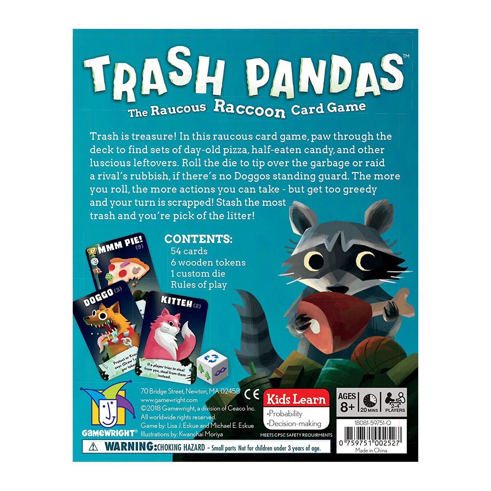 Trash Pandas The Raucous Raccoon Card Game | Radar Toys