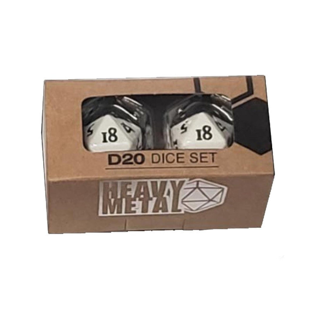 Ultra Pro D20 White Two Dice Set - Radar Toys