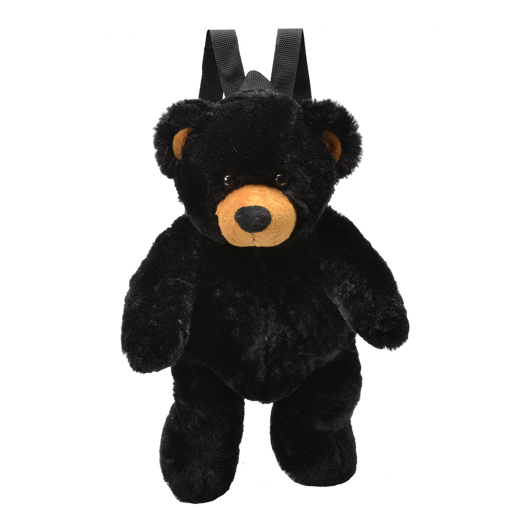 Unipak Black Bear Backpack 19 Inch Animal Plush