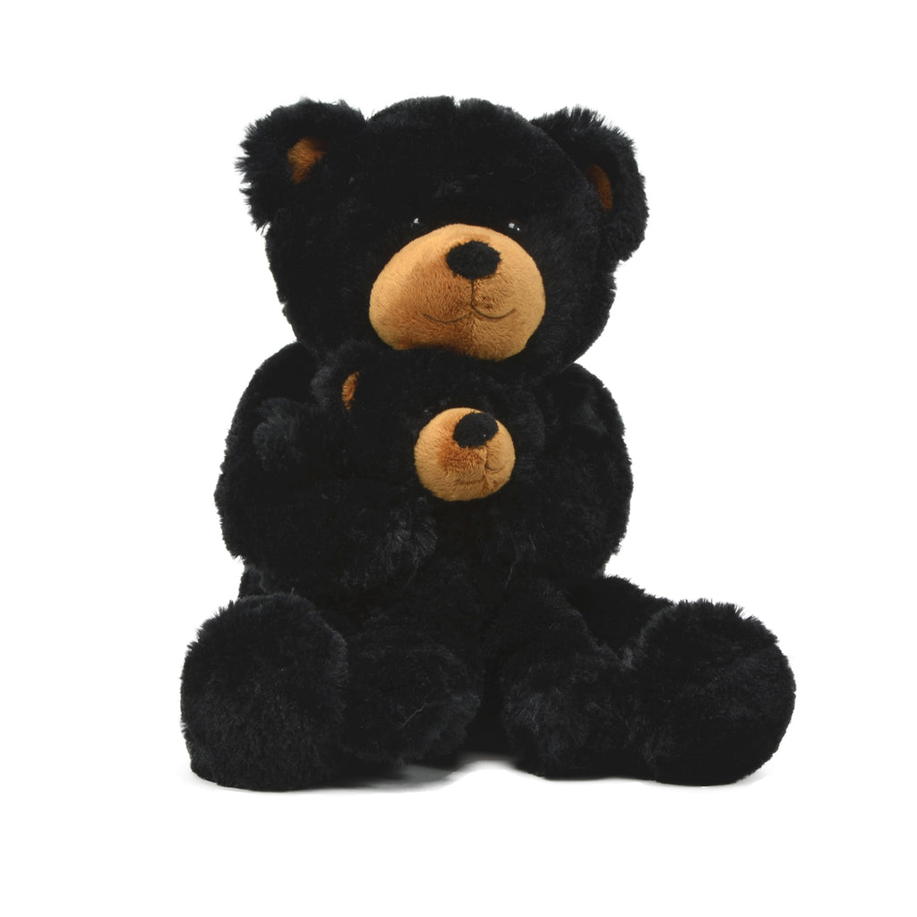 Unipak Jolie Mom And Baby Black Bear 18 Inch Animal Plush Set