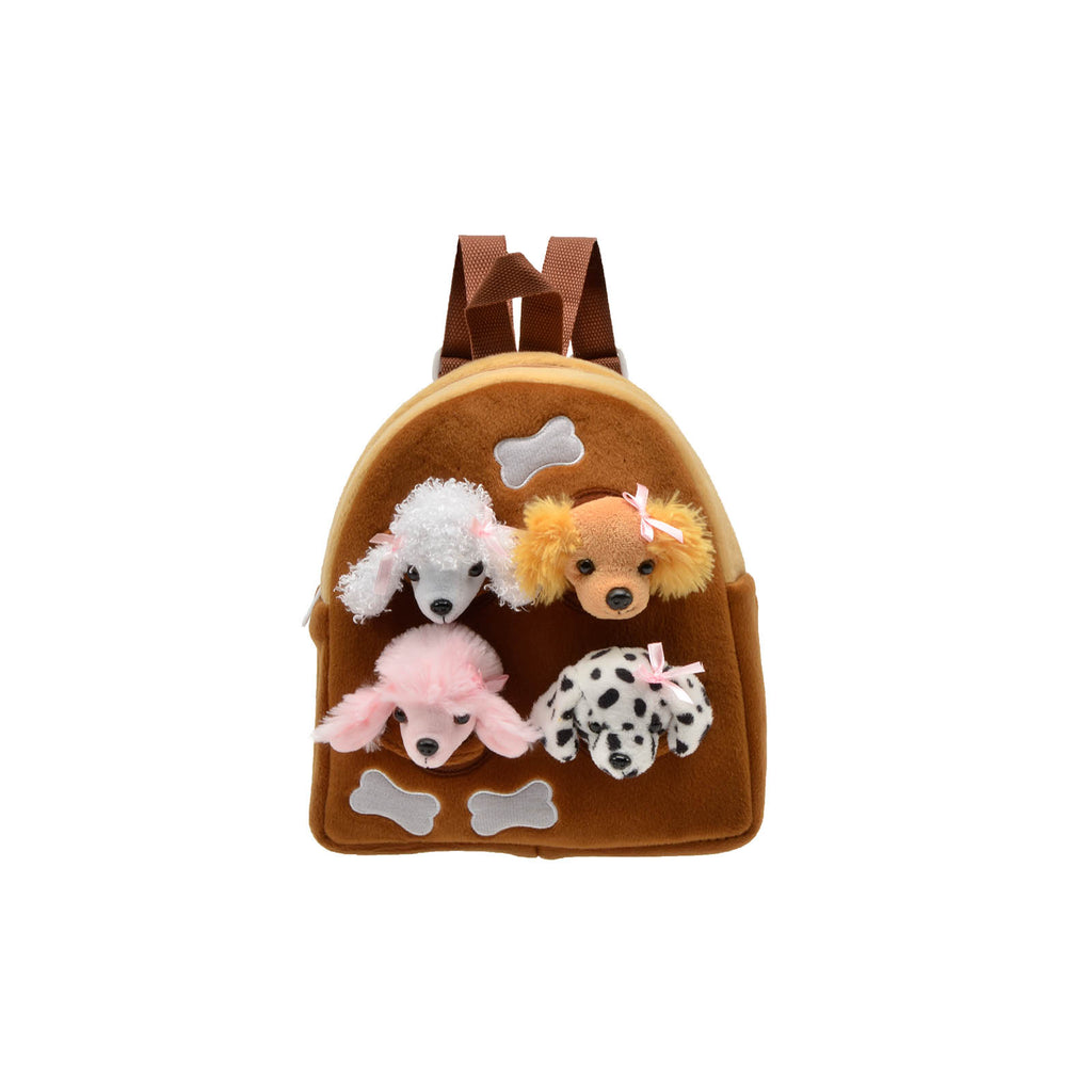 Unipak Dog Animal 11 Inch Plush Backpack Set