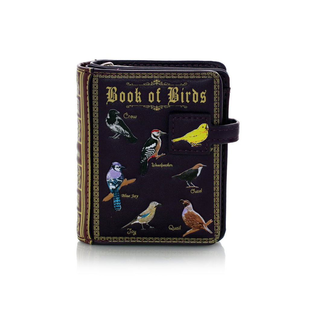 Shagwear Purple Small Book Of Birds Small Wallet