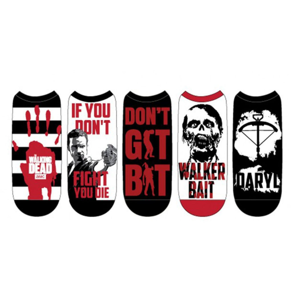 Walking Dead Bloody Low Cut 5 Pairs Of Socks