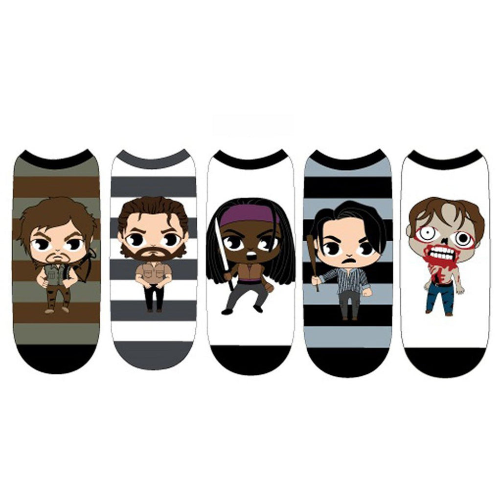 Walking Dead Chibi Body Low Cut 5 Pairs Of Socks