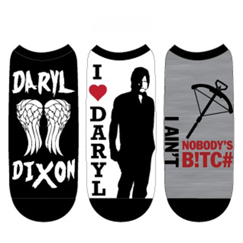 Walking Dead Daryl Dixon Low Cut 3 Pairs Of Socks