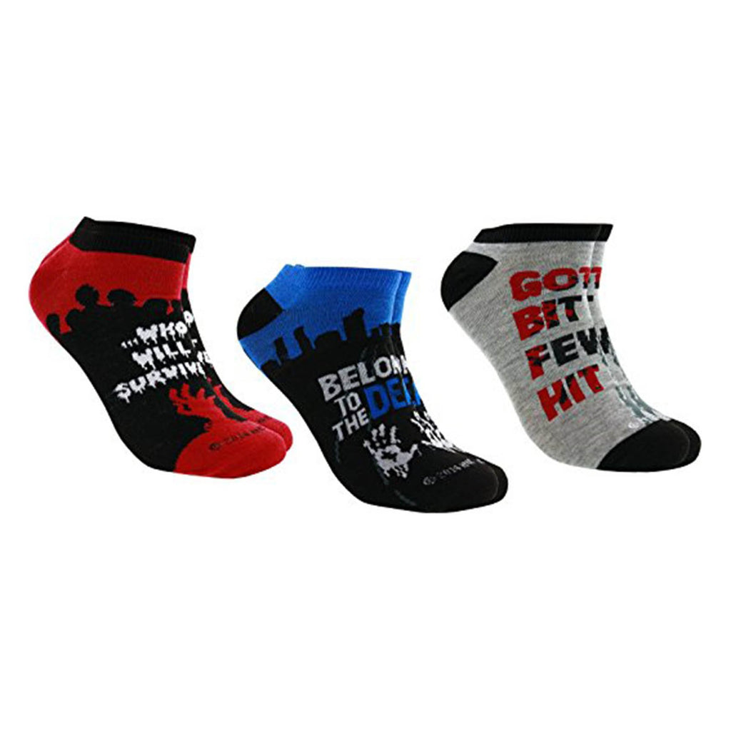 Walking Dead Men's Belongs To Dead 3 Pairs Of Low Cut Socks