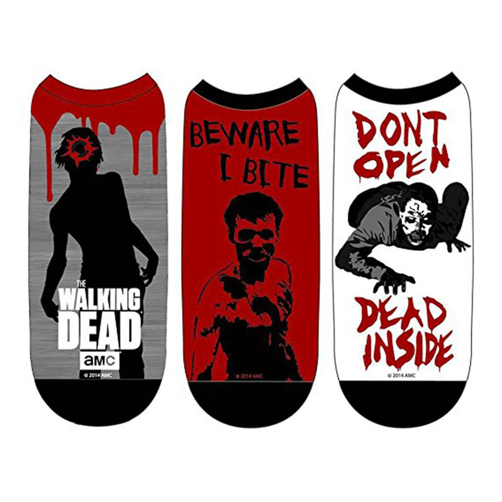 Walking Dead Men's Zombies 3 Pairs Of Low Cut Socks