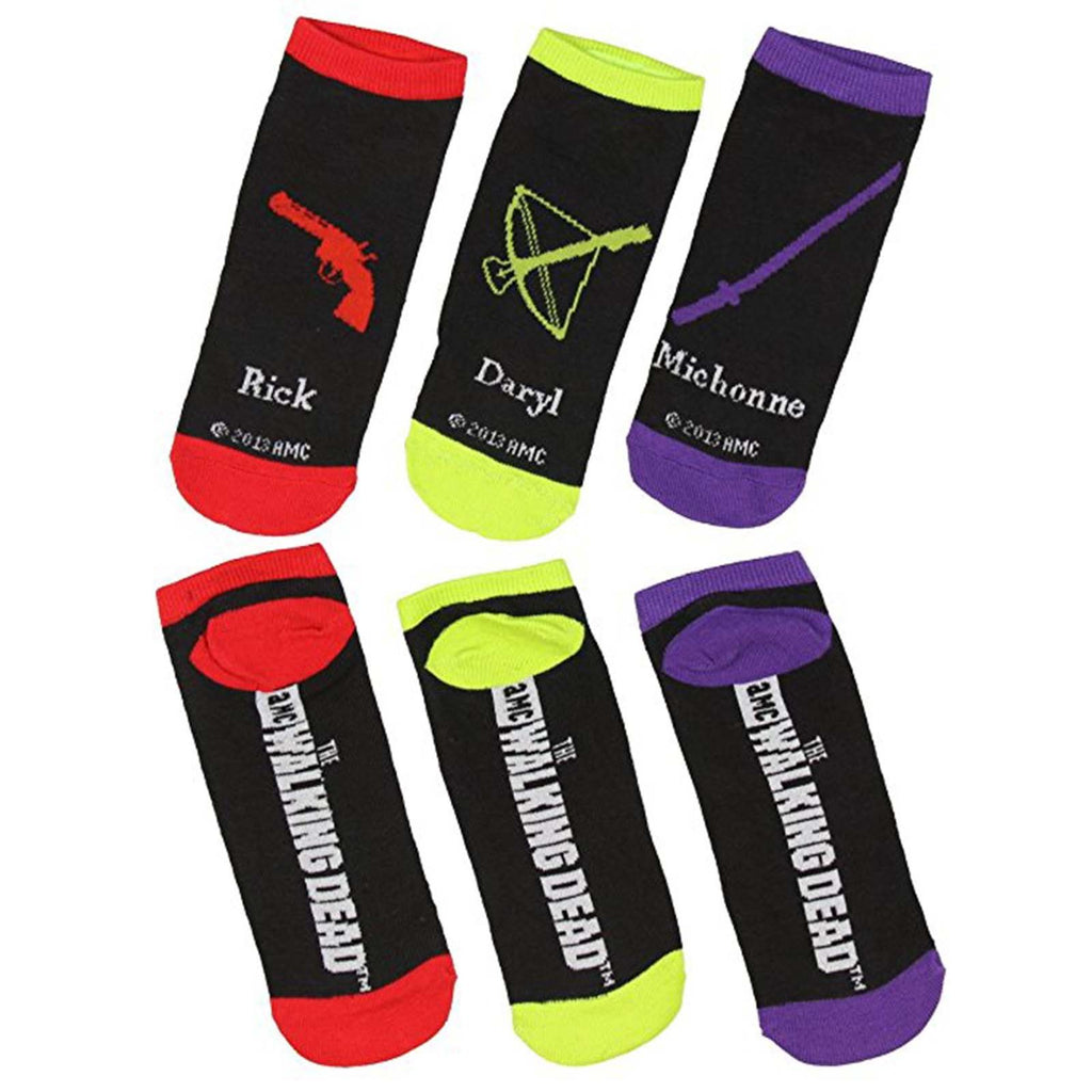 Walking Dead Weapon Women's 3 Pairs Of Low Cut Socks
