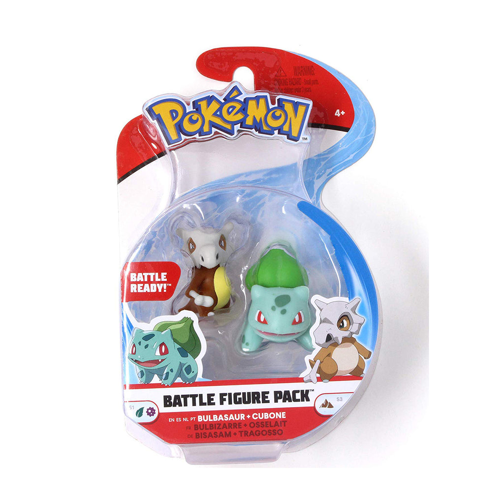 Wicked Cool Toys Pokemon Battle Figure Bulbasaur Cubone Figure Set