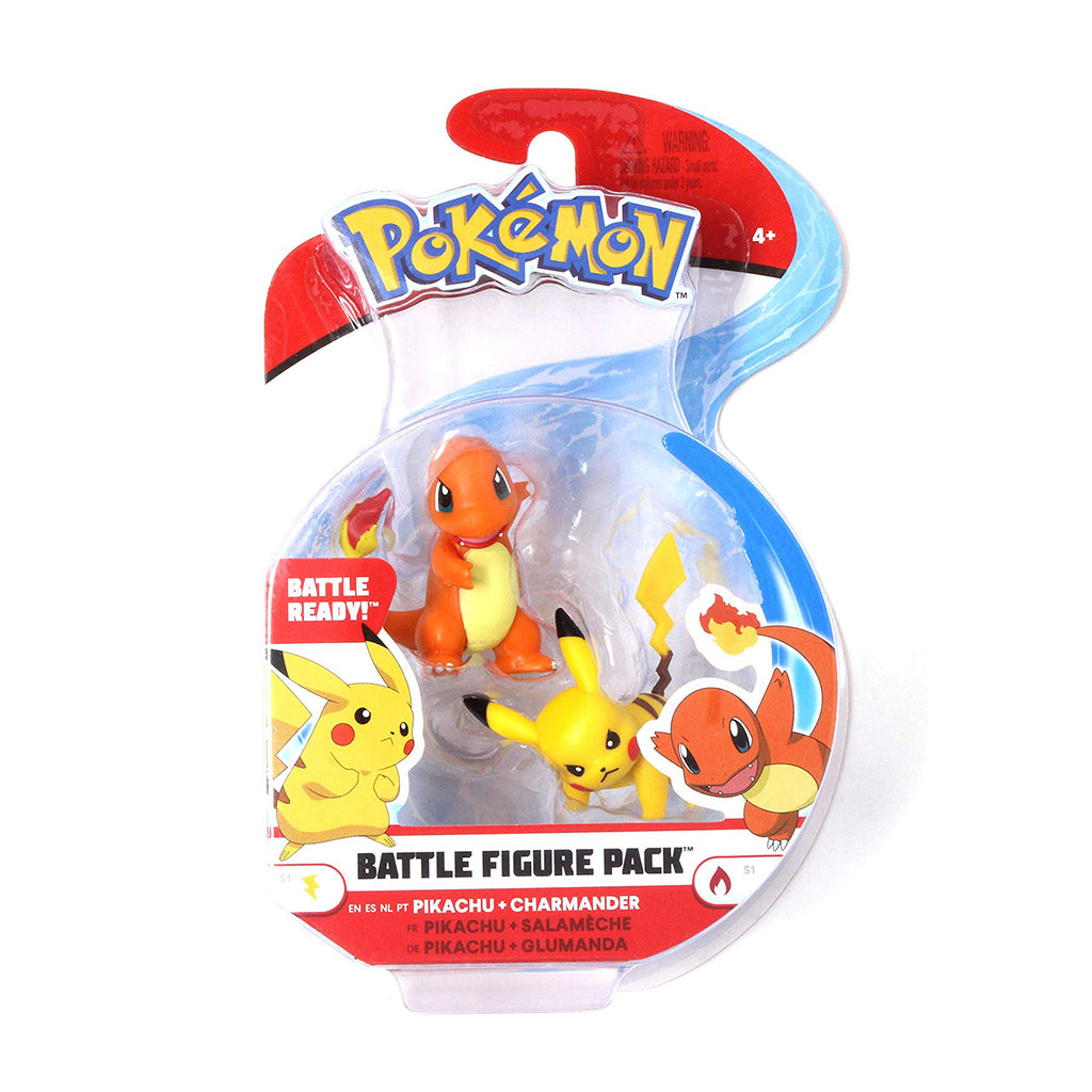 Wicked Cool Toys Pokemon Battle Figure Pikachu Charmander Figure Set