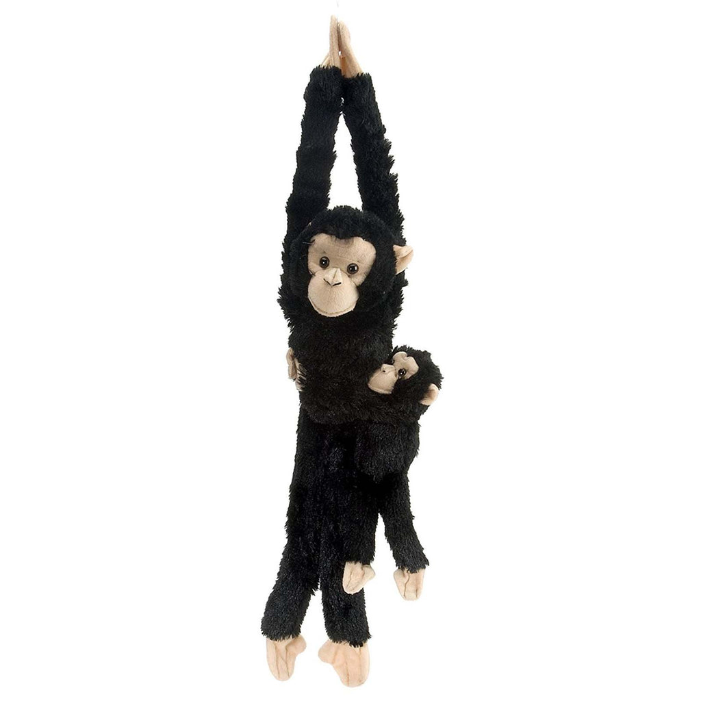 Wild Republic Hanging Monkey Chimpanzee With Baby 20 Inch Plush Figure