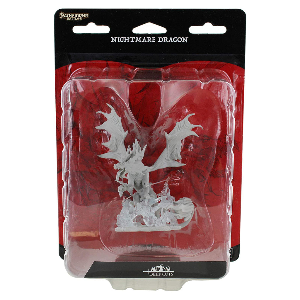 Wizkids Pathfinder Battles Deep Cuts Unpainted Nightmare Dragon Figure Set - Radar Toys
