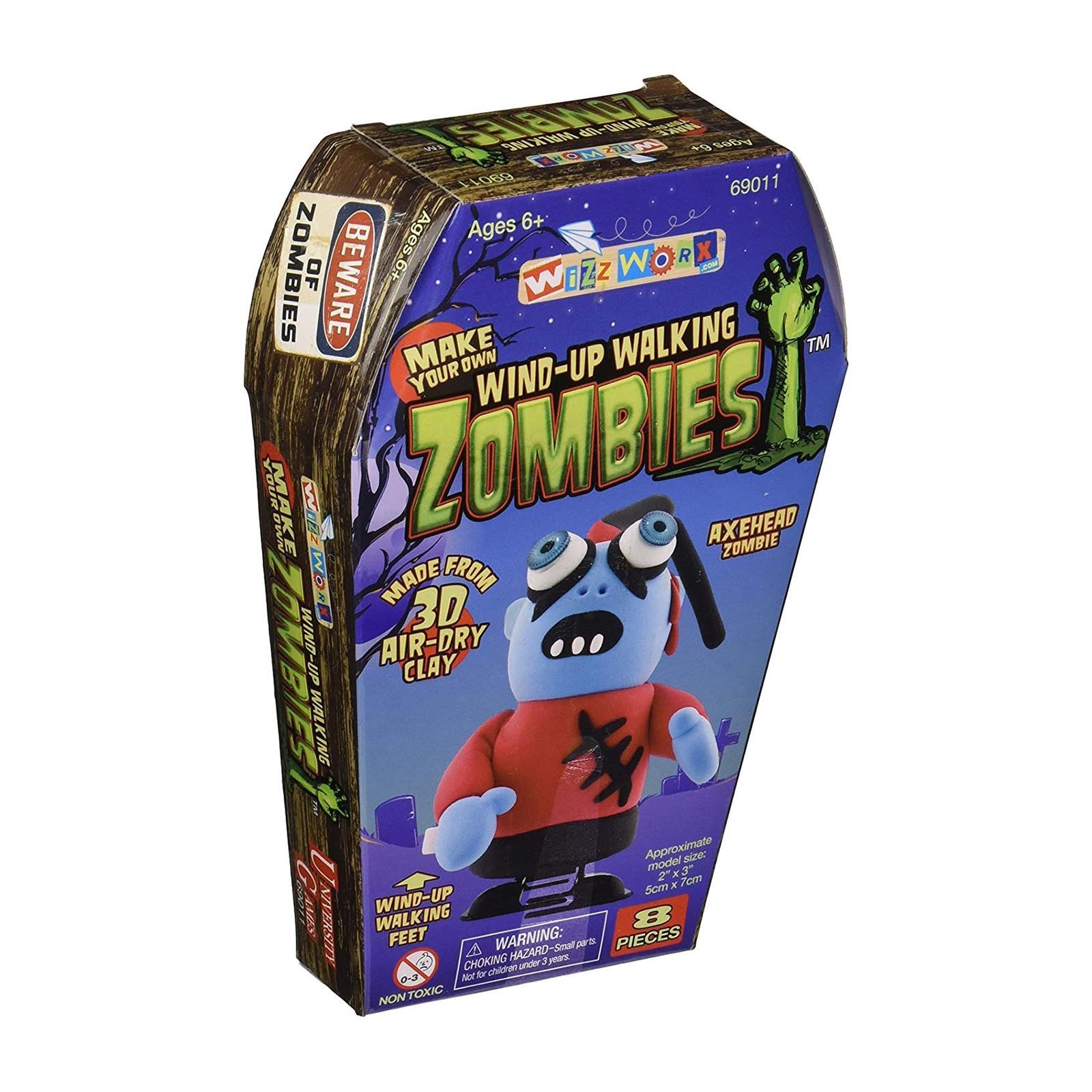 Wizz Worx Make Your Own Wind Up Walking Zombies Axehead Figure | Radar Toys