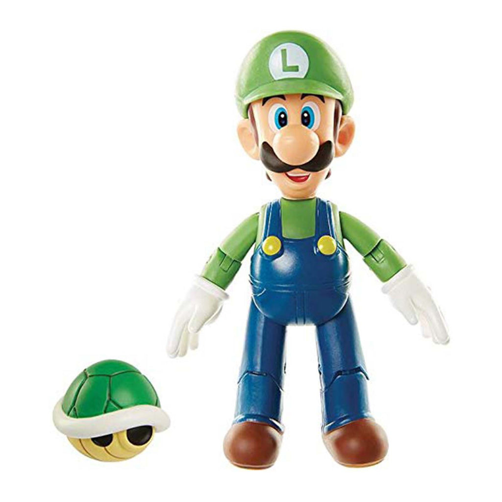 World Of Nintendo Luigi With Green Shell 5 Inch Action Figure