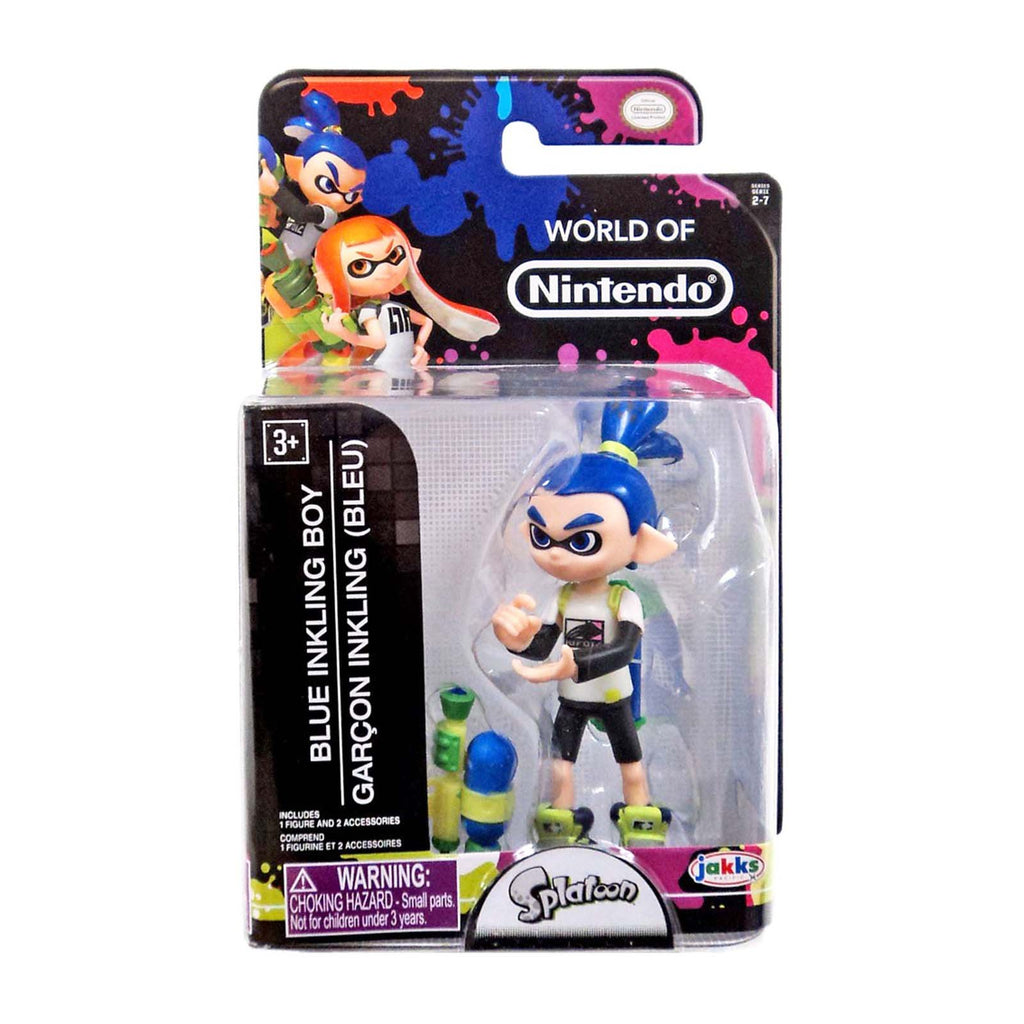 World Of Nintendo Series 13 Blue Inkling Boy 2 Inch Action Figure