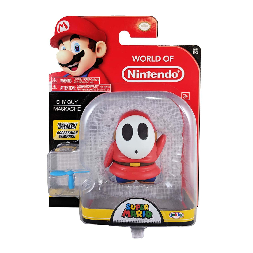 World Of Nintendo Shy Guy With Propeller 3 Inch Action Figure