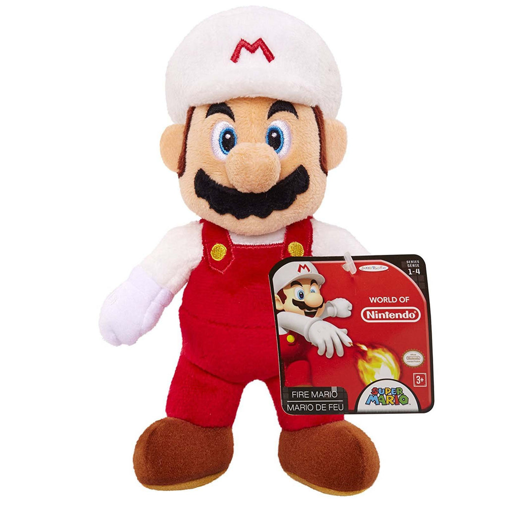 World Of Nintendo Super Mario Fire Mario 5 Inch Plush Figure