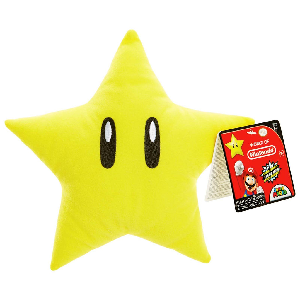 World Of Nintendo Super Mario Star With Sound 8 Inch Plush Figure
