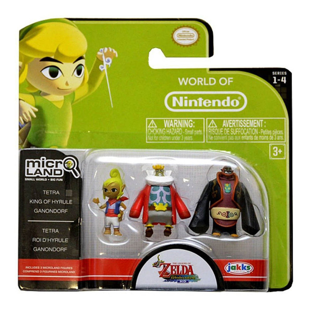 World of Nintendo Zelda Micro Land Tetra King Ganondorf 3 Pack Figures