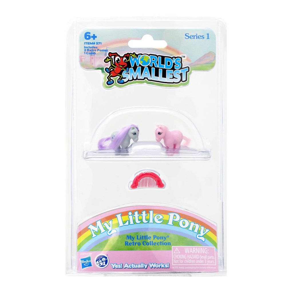 World's Smallest My Little Pony Blue Belle And Cotton Candy Micro Action Figure