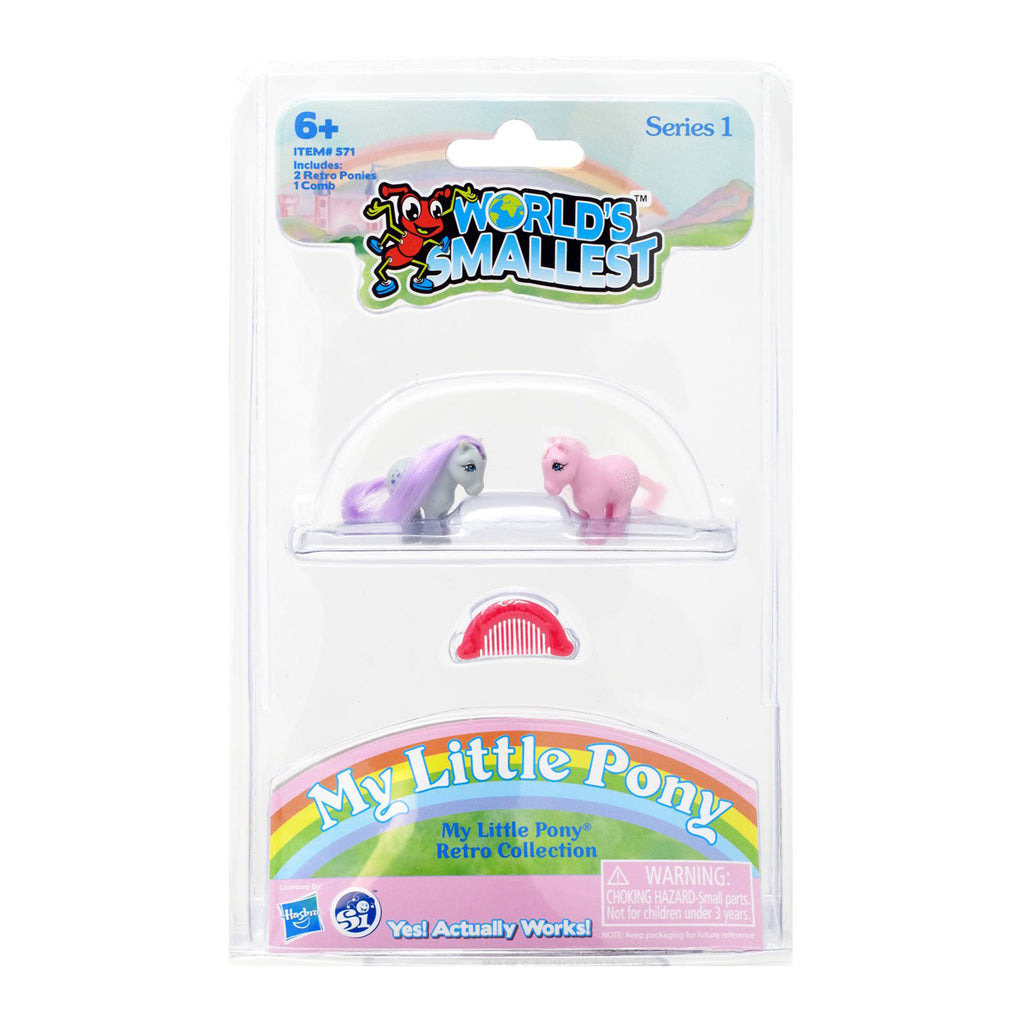 World's Smallest My Little Pony Blue Belle And Cotton Candy Micro Action Figure