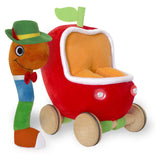 Yottoy Lowly Worm Plush In Apple Car - Radar Toys