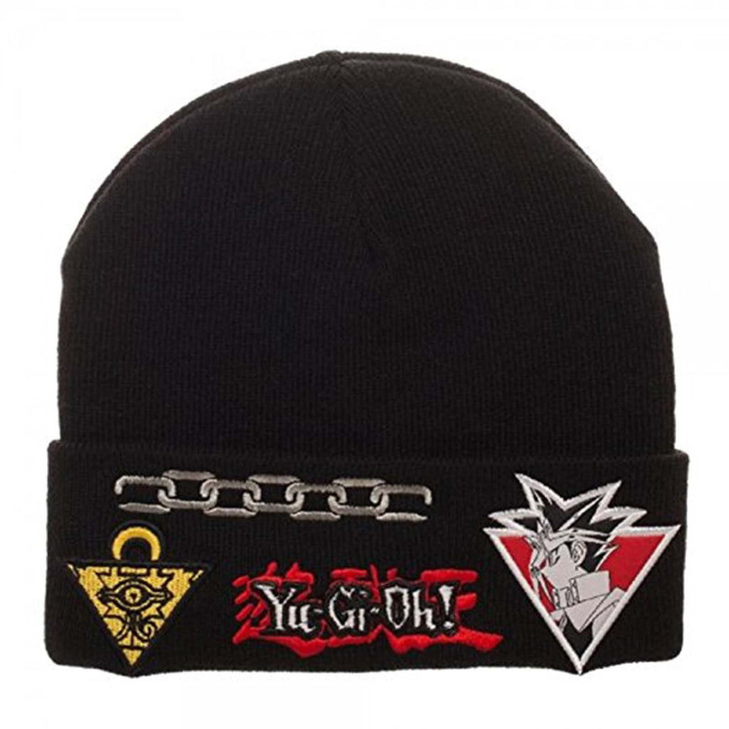 YuGiOh Multi Patch Black Beanie