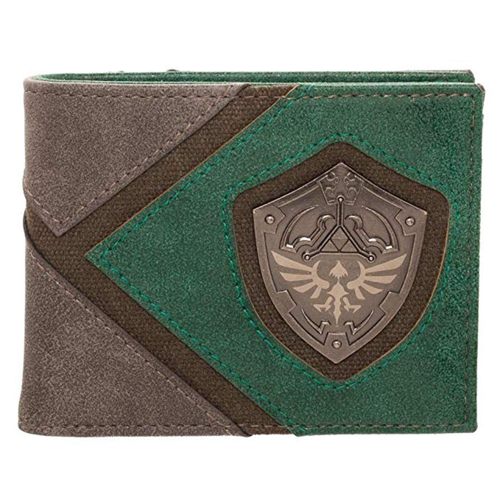 Zelda Silver Metal Badge Bi-Fold Wallet