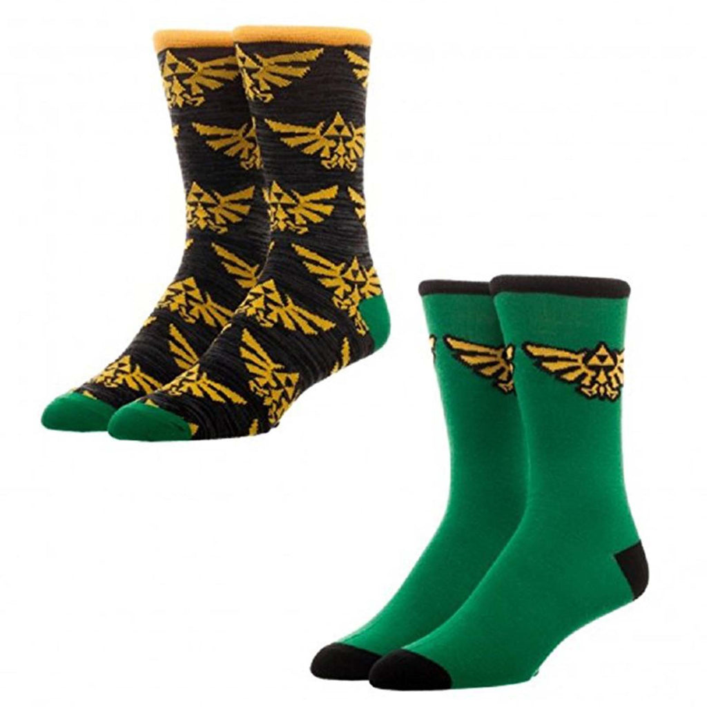 Zelda Triforce Graphic 2 Pairs Of Crew Socks