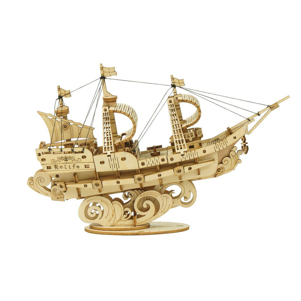Robotime Rolife Classical Sailing Ship 3D Wooden Puzzle Building Set - Radar Toys