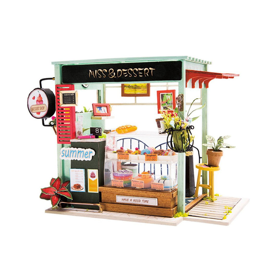 Robotime DIY Minature House Ice Cream Station Building Set