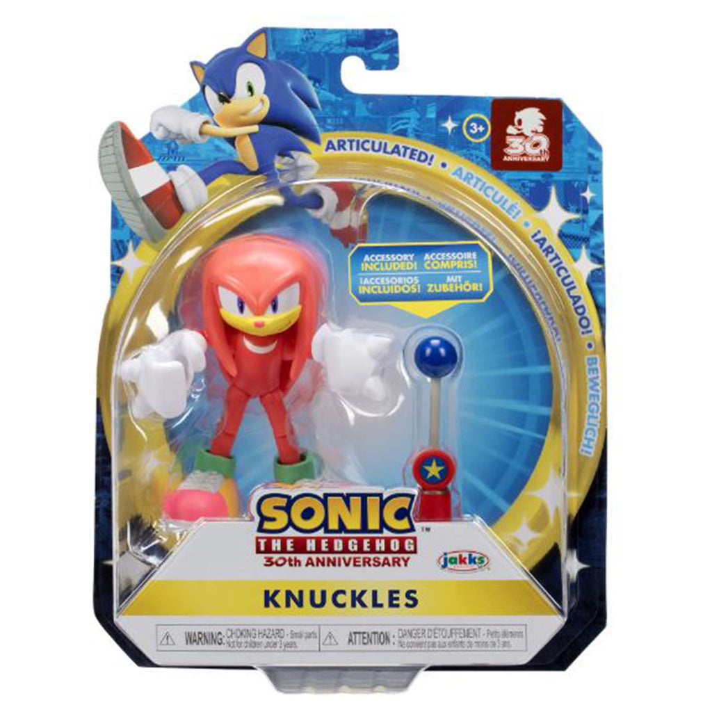 Sonic The Hedgehog 30th Anniversary Knuckles 4 Inch Figure