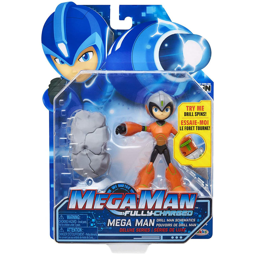 Mega Man Fully Charged Drill Man Schematics Deluxe Figure