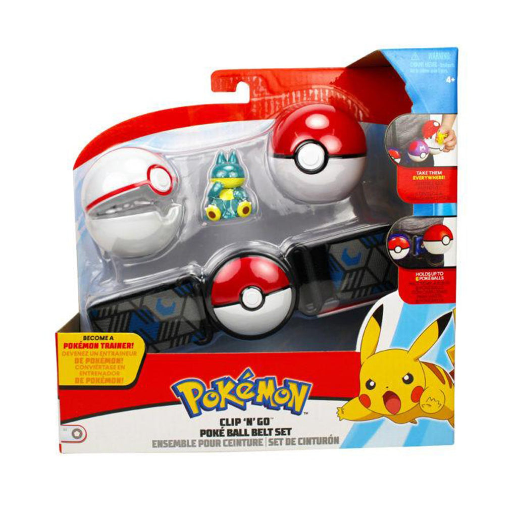 Wicked Cool Toys Pokemon Clip N Go Munchlax Poke Ball Belt Set