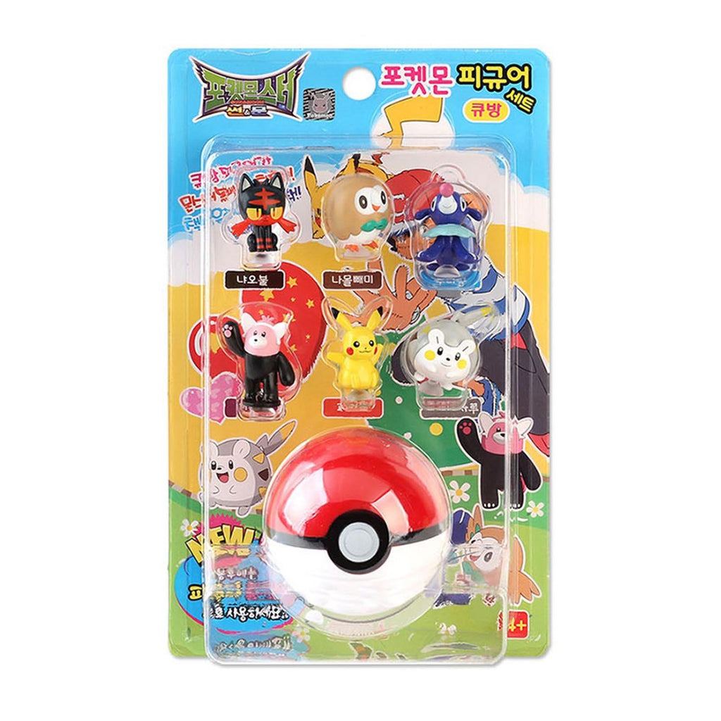 1000 Pokemon 6 Figure With Pokeball Set