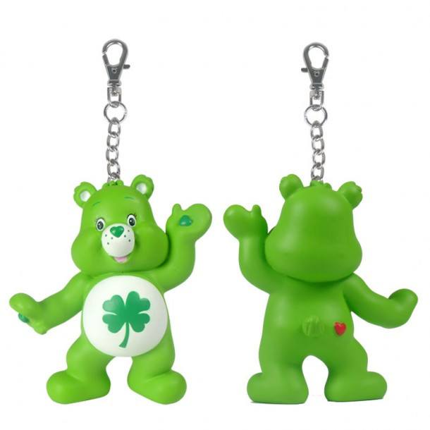 Care Bears Share a Bear Series 2 Green Good Luck Bear Says Hi Keychain
