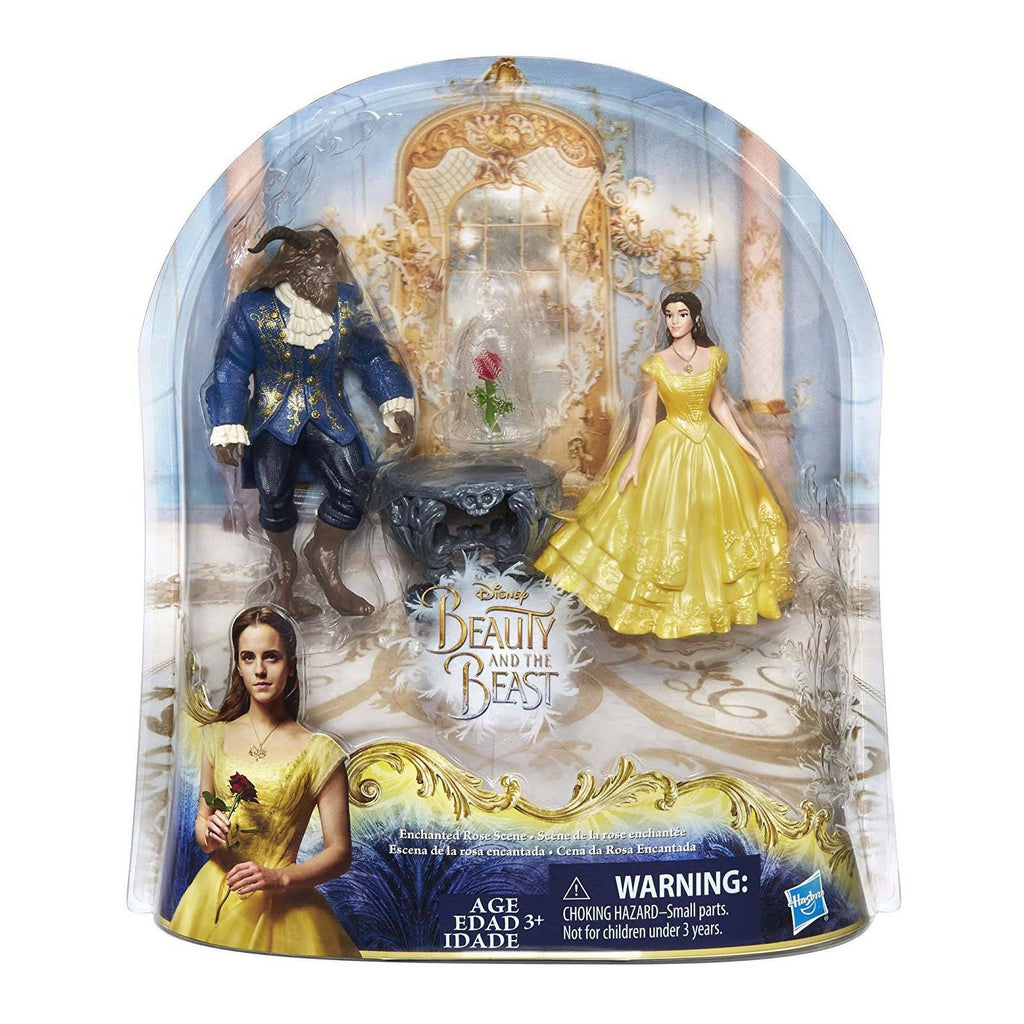 Disney Beauty And The Beast Enchanted Rose Figure Set