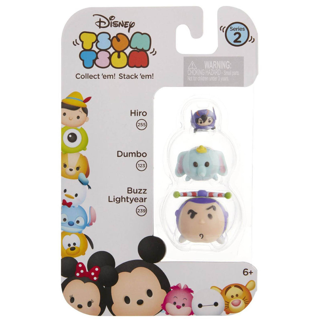 Disney Tsum Tsum Series 2 Hiro Dumbo Buzz Figures 3 Pack