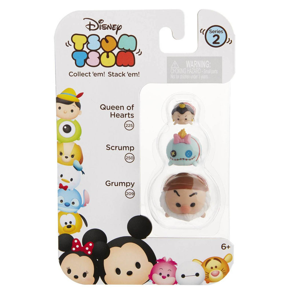 Disney Tsum Tsum Series 2 Queen Hearts Scrump Grumpy Figures 3 Pack