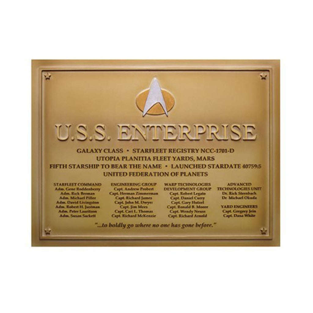 Eaglemoss Star Trek USS Enterprise NCC-1701-D Dedication Plaque
