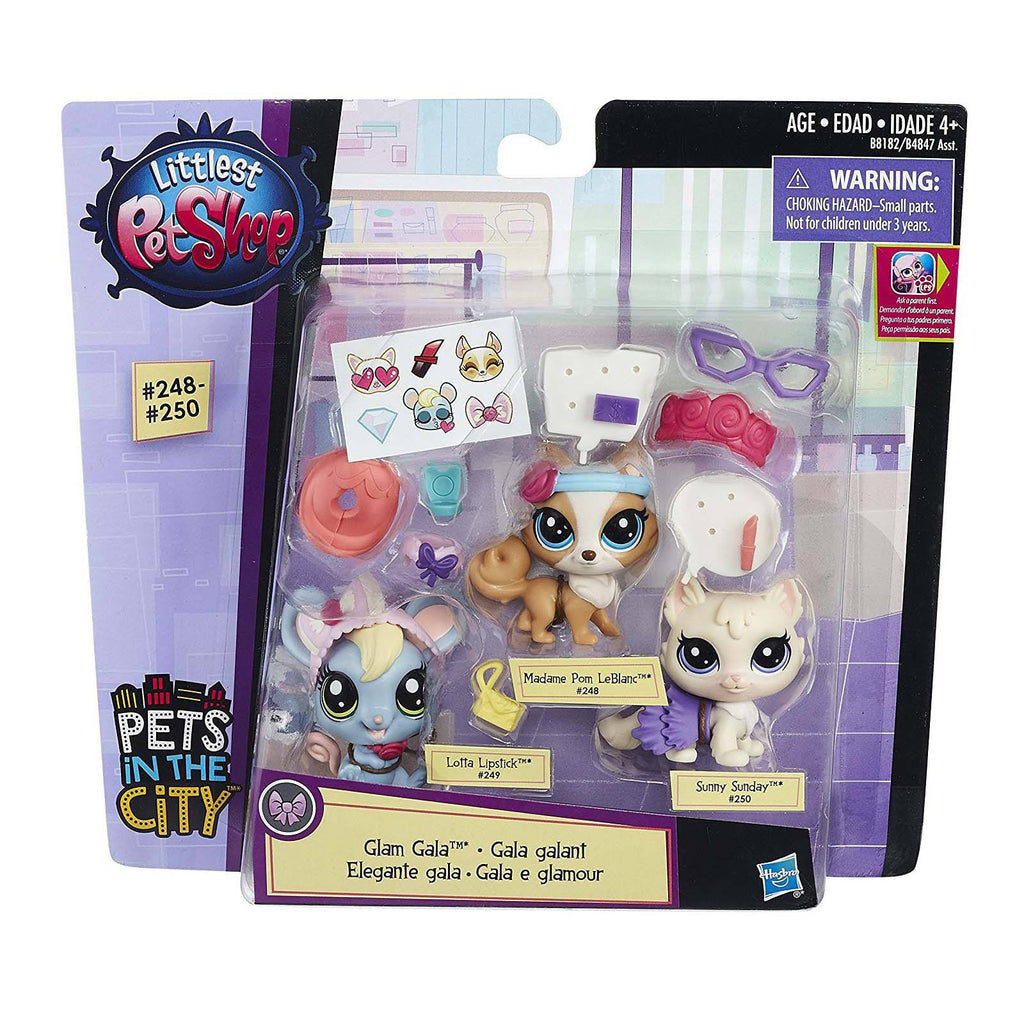 Littlest pet Shop Pets City Glam Gala Figures Set
