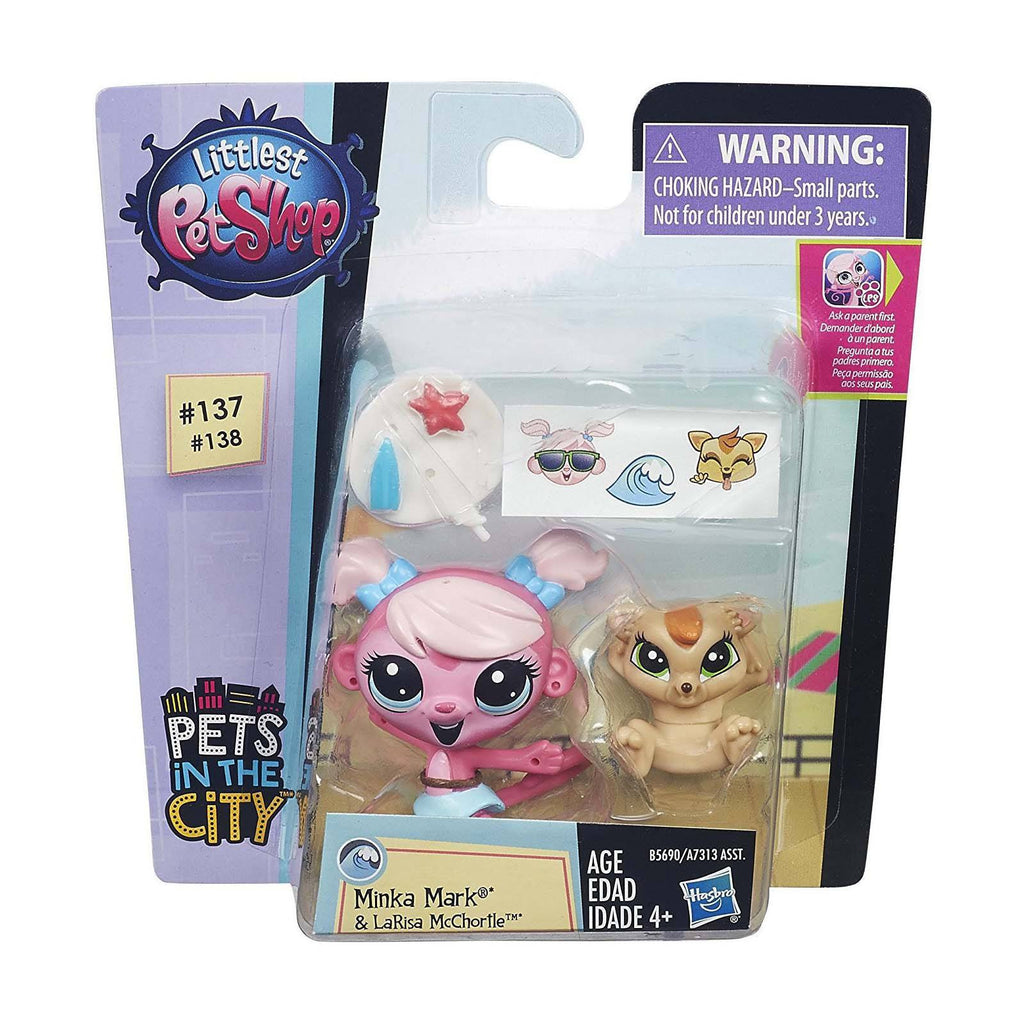 Littlest Pet Shop Pets City Minka Mark And Larise Mcchortle Figures