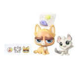 Littlest Pet Shop Pets City Sulky McWhiskers And Chenille Chilla Figures - Radar Toys