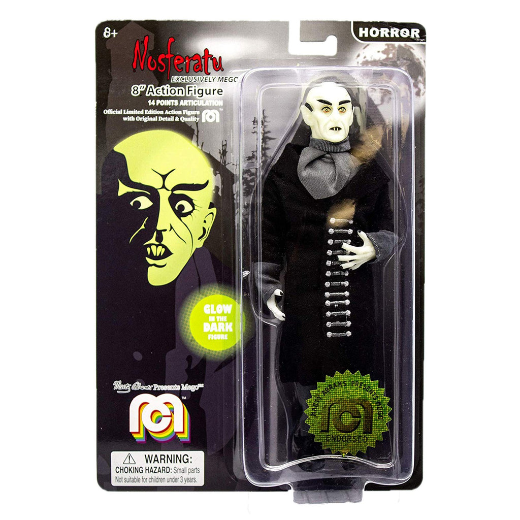 Mego Horror Nosferatu Black Coat Glow 8 Inch Action Figure