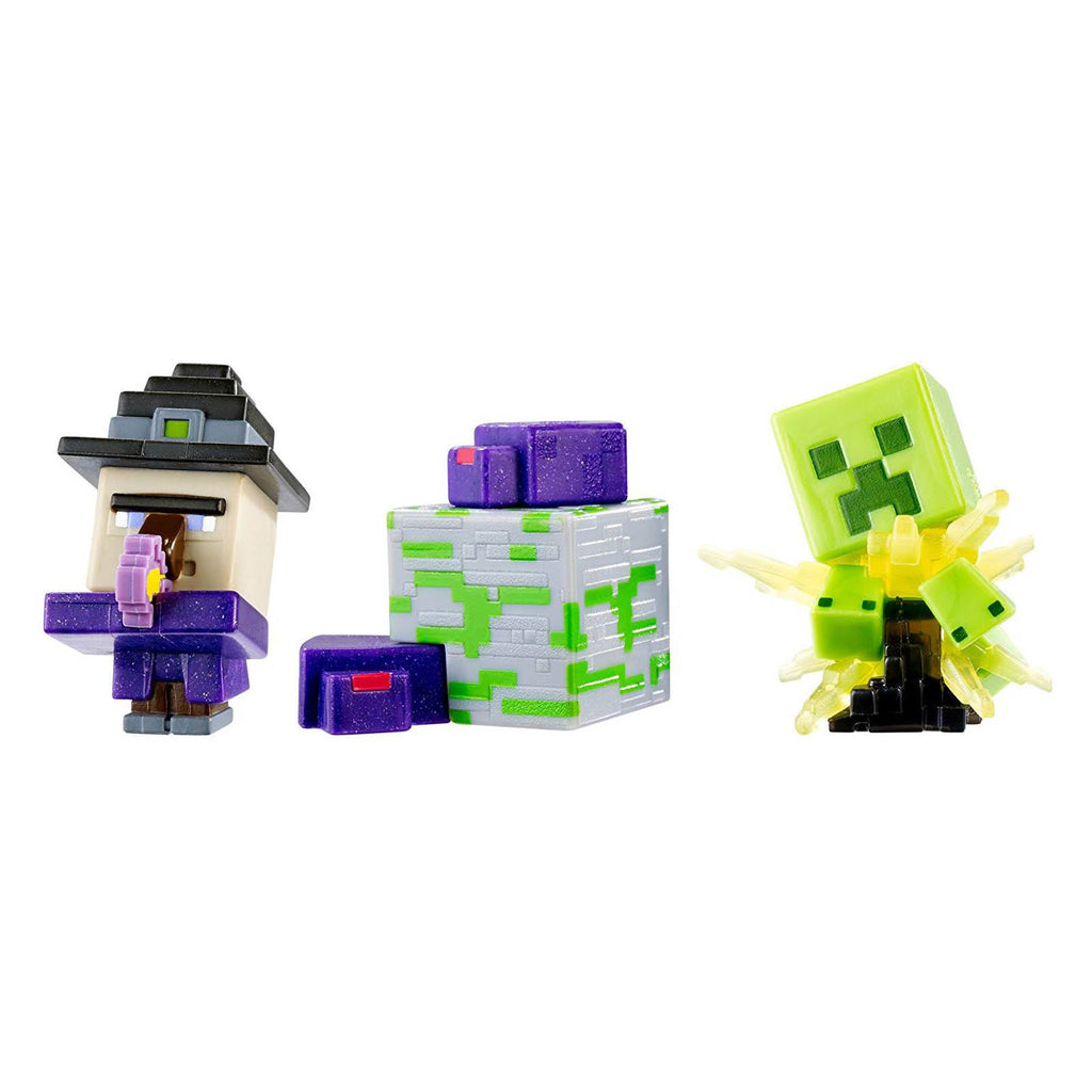 Minecraft 6 End Stone Witch Creeper Endermites Mini Figures 3 Pack